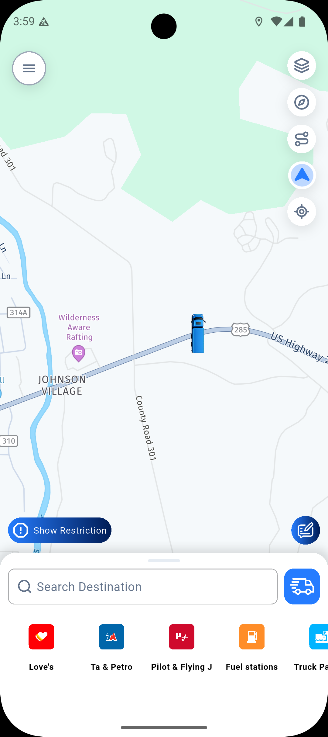 Offline map download interface